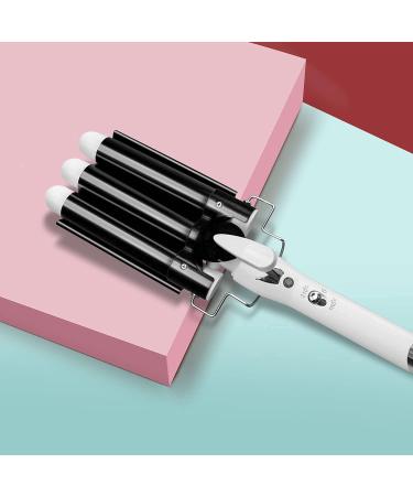 3-Barrel Curling Iron for Beach Waves | 25mm Adjustable Temperature Ceramic Waver - Ideal for Long & Short Hair - Quick Heating Black - Buy Online on GoSupps.com