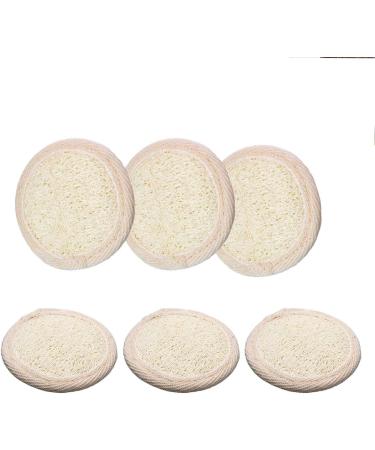 6 Pack Natural Exfoliating Facial Loofah Pads - Reusable Luffa Scrubber Rounds for Face Cleansing and Makeup Removal - Eco-Friendly Men Women - Buy Online on GoSupps.com
