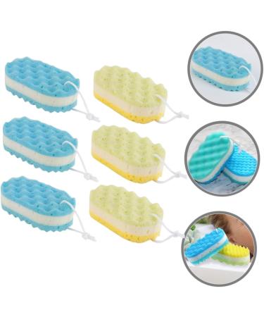 Healeved 6pcs Three Layer Bath Sponge Set | Exfoliating Loofah and Body Scrubber for Dead Skin Removal - Perfect for Shower & Bath - Buy Online on GoSupps.com