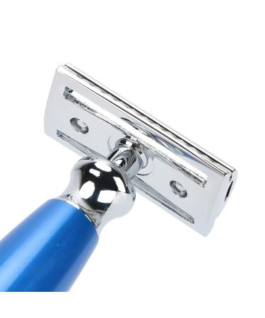 Men's Manual Safety Razor - Blue Hair Shaver & Hair Removal Tool for Salon & Home Use - Buy Online on GoSupps.com