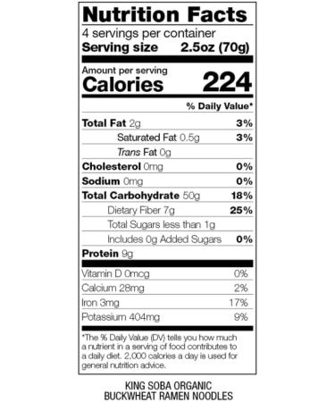King Soba Organic Buckwheat Ramen 6 x 280g Buckwheat 280g (Pack of 6) - Buy Online on GoSupps.com