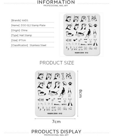 KADS Nail Art Stamping Plates Set Image Template Stencils Pattern with Stamping Plates Holder Case Organizer (ZO012) - Buy Online on GoSupps.com