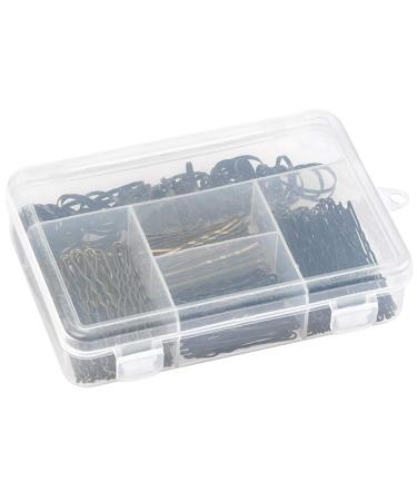 300-Piece Hair Clips & Bands Set | 100 Hair Bands & 200 U-Shaped Hairpins | Gold & Black Storage Box for Girls/Women - International Shipping Available! - Buy Online on GoSupps.com