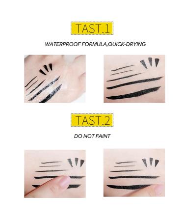 Wismee Waterproof Liquid Eyeliner Stamp & Mascara Set for Long-Lasting Eye Makeup | Black Volume & Length Eyelashes | Quick Drying & Sharpener Included | Cosmetic Kit for Women & Girls - Buy Online on GoSupps.com