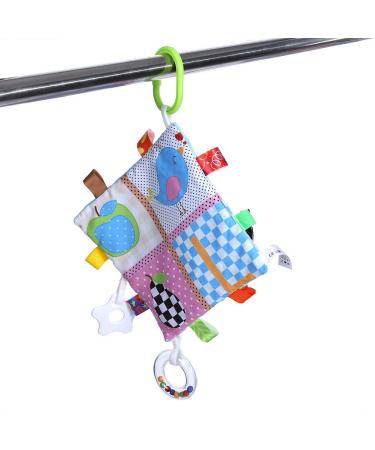 Ultra-Soft Plush Baby Comfort Towel - Cute Cartoon Design | Soothing Pacifier & Safety Ceiling Towel with Bite Ring - Buy Online on GoSupps.com