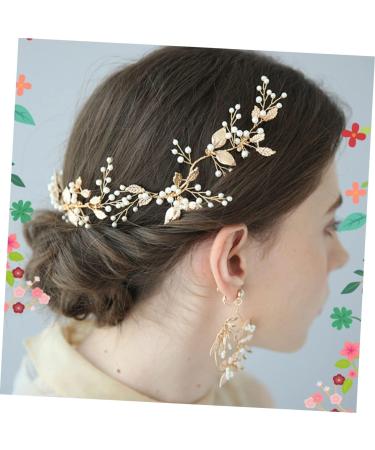 DOITOOL Combs Tiara Bride Comb Flower Girl Hair Accessory Headwear for Women Hair Accessories for Women Hair Comb for Bride Pearl Hair Comb Pearl Comb Headgear Leaves European Style - Buy Online on GoSupps.com