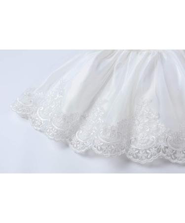 LZH Baby Girls Princess Dress with Bowknot Headwear | Formal Tutu Flower Dress for Birthday Party, Wedding & Christening | 18-24 Months White - Buy Online on GoSupps.com