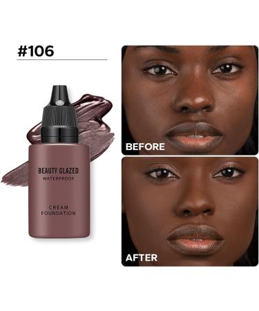 Beauty Black Matte Long Lasting Liquid Foundation Dark Concealer High Coverage Liquid Foundation (Size : 106) - Buy Online on GoSupps.com