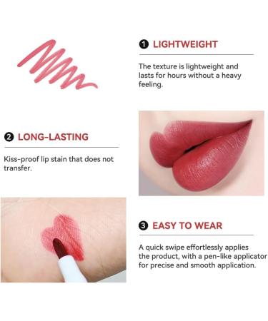  SONGVISON 2-in-1 matte lipstick with lip liner and tint effect highly pigmented waterproof ultra-resistant natural smudge-proof finish for flawless makeup - Buy Online on GoSupps.com