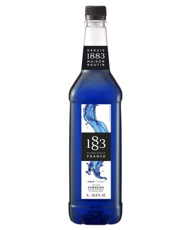 1883 Maison Routin Premium Blue Curacao Flavoured Syrup for Home Cocktail Making Mocktails & Desserts PET 1L - Buy Online on GoSupps.com