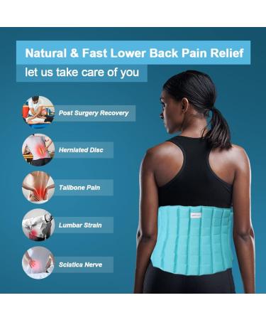 Comfcube Lower Back Ice Pack - 2 Hours Long Lasting Cold Therapy for Back Pain Relief, Injuries, Sciatica, Coccyx and Swelling - Flexible Wrap for Back Surgery Recovery - Buy Online on GoSupps.com