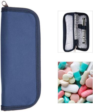 Portable Insulin Cooler Bag | Diabetic Medication Organizer - Navy Blue - Buy Online on GoSupps.com