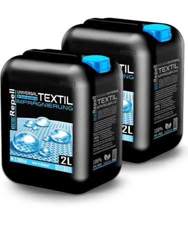 Eco: Repell 2x2l Universal Textile impregnation - impregnation spray for all types of textiles such as awning polster furniture sofa convertible colster tent pfc -free v3 (2x2l - refill)