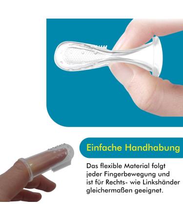 Baby Finger Toothbrush Set - 6 BPA-Free Silicone Brushes with Transport Boxes | Gentle Dental Care for Infants - Buy Online on GoSupps.com