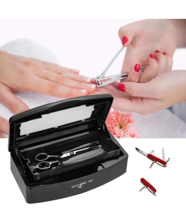 Plastic Sterilizing Tray Box for Nail Art Tools - Black Sterilizer for Salon and Home Use - Buy Online on GoSupps.com