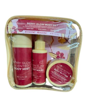 Berry Glow Body Care Set Body Mist Body Wash Body Butter Travel Set Gift Set
