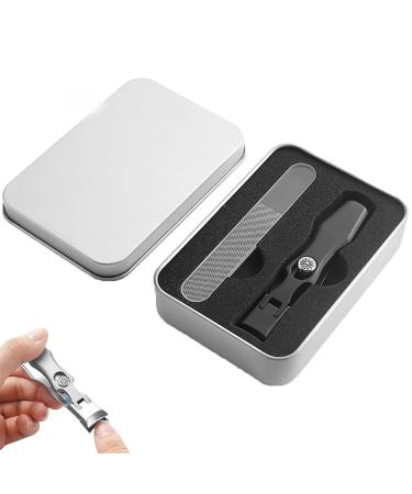 Cumulus Nail Clipper Nail Clippers with Catcher Toenail Clippers for Thick Nails Cumuul Nail Clipper Professional Extra Large Heavy Duty Toe Nail Clippers for Seniors Men and Women (Color : Blac Black