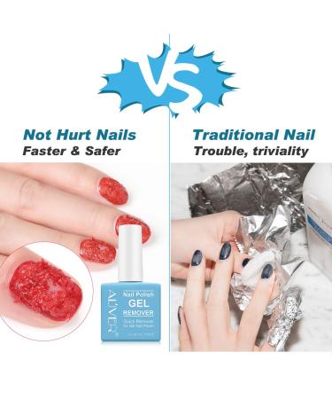 ALIVER Gel Nail Polish Remover 2 Pack - Removes Gel Polish in 2-4 Minutes - 0.5 Fl Oz Blue - Buy Online on GoSupps.com