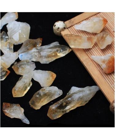 Crystal 10pcs Citrine Point Yellow Quartz Crystal Rough Points Beautiful Crystal Gemstone Supplies for Jewelry Making - Buy Online on GoSupps.com