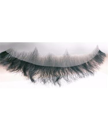 Remeehi Hand-Made Black Goatee Men's Beard Fake Facial Mustache Costume - Human Hair Lace Pretend Gu - Buy Online on GoSupps.com