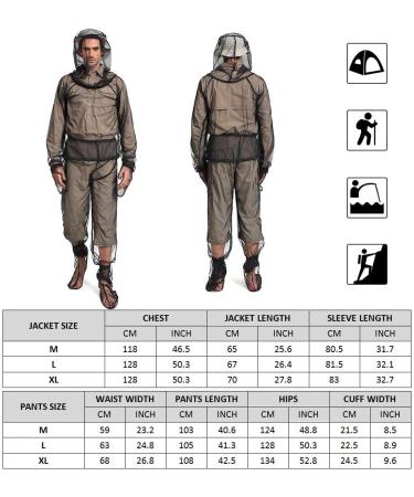 Aomiun Mosquito Suit for Men & Women | Summer Wear Jacket Mitts Pants & Socks - Ultra Fine Mesh for Hiking Fishing & Camping - International Shipping Available - Buy Online on GoSupps.com