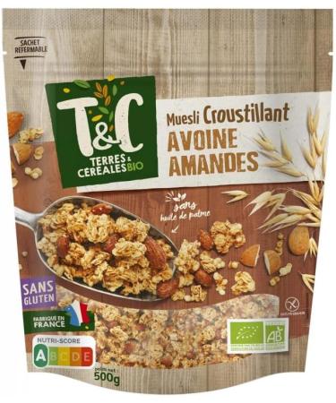 TERRES ET CEREALES CRISPY OAT MUESLI GLUTEN FREE ORGANIC 500G TERRES ET CEREALES PACK OF 2 - Buy Online on GoSupps.com