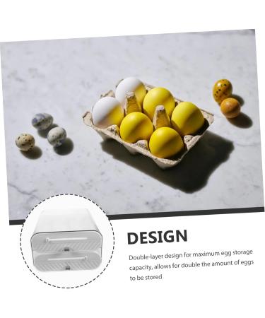 2-layer Egg Holder Storage Rack Organizer Large Egg Refrigerator Holder -layer Fridge re-usable - Buy Online on GoSupps.com