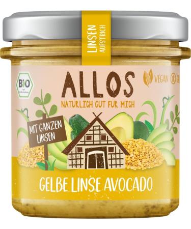  Allos Allos Organic Lentils Spreads Lentil Yellow Avocado (2 x 140g) - Buy Online on GoSupps.com