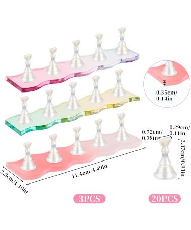 Prasacco Nail-Decoration-Kits WUQIQU Holder Acrylic Nail Display Stand with 3 Bases Magnetic for Nail Art - Buy Online on GoSupps.com