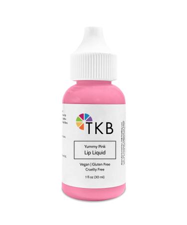 TKB Lip Liquid Color | Liquid Lip Color for TKB Gloss Base  DIY Lip Gloss  Pigmented Lip Gloss and Lipstick Colorant  Moisturizing  Made in USA (1floz (30ml)  Yummy Pink) Pink 1.01 Fl Oz (Pack of 1)