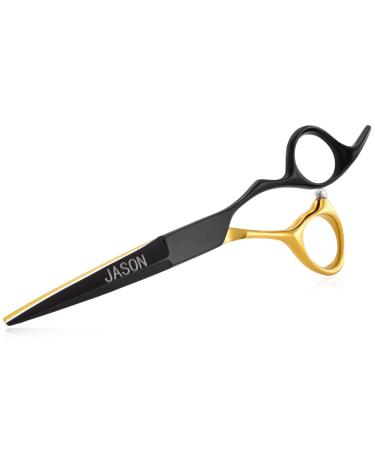 JASON 6'' Hair Cutting Scissors Professional Barber Shears 440C Japanese Stainless Steel Stylist Trimming Shear Salon Razor Edge Scissor Straight shear db