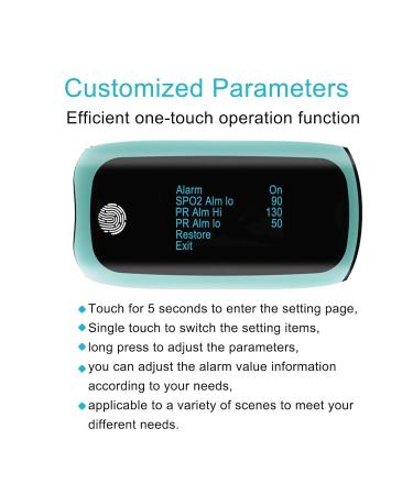 Rechargeable Pulse Oximeter - Blood Oxygen Monitor & Respiratory Rate Monitor for Sports & Aviation | Green - Buy Online on GoSupps.com