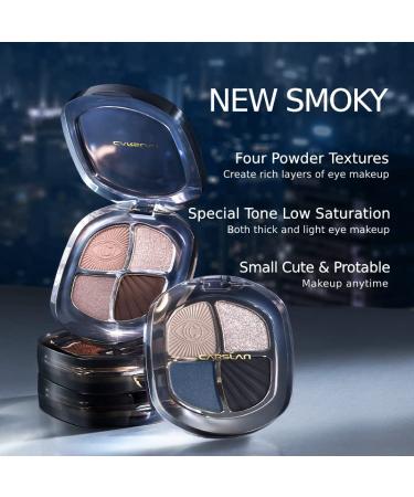 CARSLAN 4 Color Nude Eyeshadow Palette 12H Longlasting Highly Pigmented Shades with Matte, Glitter, & Shimmer Finishes - Peacock Green - Buy Online on GoSupps.com