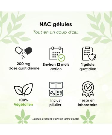 NAC N-Acetyl-Cysteine 365 Capsules For 12 Months Pill Box Included High Dosed Vegan Premium Quality Antioxidant & Detoxifying Made in Germany - Buy Online on GoSupps.com