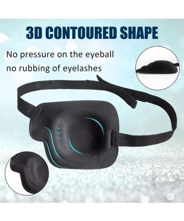 Medical Eye Patches for Adults - 3D Adjustable Blackout Sponge Eye Mask for Lazy Eye (Right Eye - Buy Online on GoSupps.com