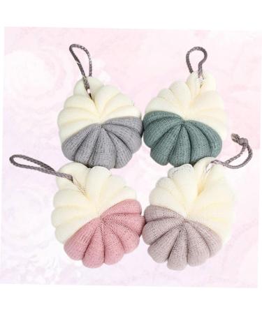FOMIYES 4pcs Bath Ball Shower Scrubber Sponges | Premium Body Wash Loofah & Bubble Maker | Ideal for Relaxing Bathing Experience - Buy Online on GoSupps.com