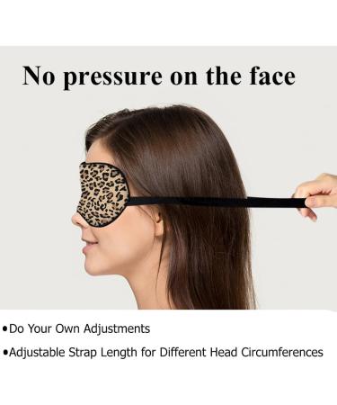 Leopard Print Sleep Mask | Light Blocking Adjustable Eye Mask for Women | Smooth Soft Travel Eye Masks - Deep Rest & Comfort - Buy Online on GoSupps.com