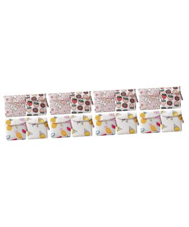 16 STK pack with women's bandages Tote-Usanizer Cartature Tampon Periodehindeln for women Bags for women's bandages period bag handbag bags product travel cotton as shown x 4 pieces 13x13cmx4pcs