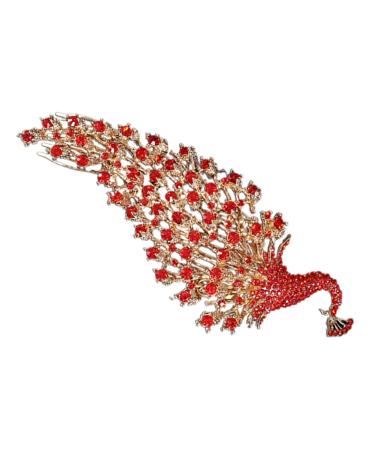 Beatifufu Peacock Crown Hair Comb Peafowl Headpieces Bridal Hair Combs Wedding Hair Jewelry Bridal Rhinestone Hair Combs Wedding Hair Combs Wedding Rhinestone Hair Combs Peafowl Hair Combs