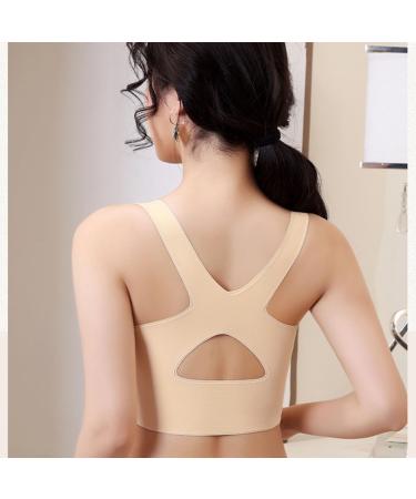 XWSM Dual Support Breast Correction BH | Adjustable Compression Push Up Sport Bra for Women | XXL/XX-Large Skin - Wirefree Comfort - Buy Online on GoSupps.com