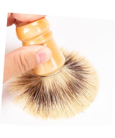 Fomiyes 2st Goat Hair Bartbrush Set - Men's Hairdresser Shaving Brush & Dust Catcher for Grooming & Beard Care - Buy Online on GoSupps.com