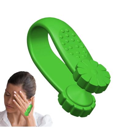 Stronrive Small aid for migraines for headaches |Natural headache migraine help portable pressure point tool for teachers students office workers green plum bossom