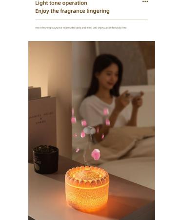Essential Oil Diffuser with Remote - 300ml Volcano Aromatherapy Humidifier | Cool Mist Auto-Off 2 Modes | Perfect for Home & Office (Black - Buy Online on GoSupps.com