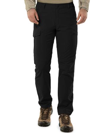 33 000ft hiking pants men weatherproof outdoor trousers breathable cargo pants trekking pants windproof work pants men function pants with 6 pockets for outdoor travel camping 38W / 30l black