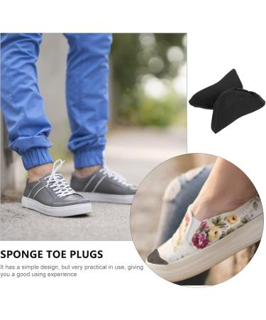 20pcs Adjustable Toe Plug Shoe Stoppers - High Heel Insoles & Reusable Sponge Pads for Women - Black Shoe Filler Inserts (7.5x3.5x2CM - Buy Online on GoSupps.com