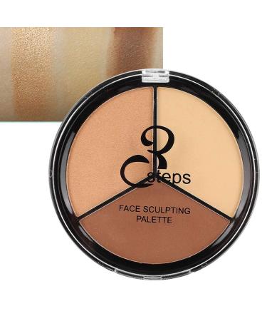 3-in-1 Make-Up Palette: Multicolored Face Highlight Concealer & Contour Powder | Durable Cosmetic Foundation - Buy Online on GoSupps.com