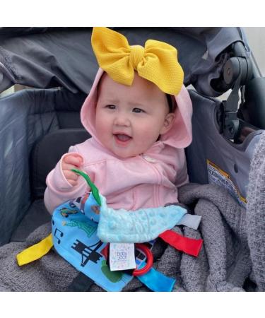 The Learning Lovey City Baby Crinkle & Teething Tag Square Tummy Time Stroller Toy 8x8 inch (New York City) - Buy Online on GoSupps.com