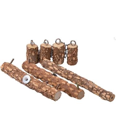 Bird Toys Wooden Perch For Large Birds Natural Wood Parrot Swing Chew Toy Easy To Install For African Greys Mini Macaws Bird Chew Toys Wood For Cockatiels Parakeets Lovebirds Conure Parrots - Buy Online on GoSupps.com