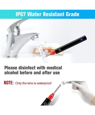 1080P HD Wireless Ear Wax Removal Camera Kit - Waterproof Otoscope Ear Cleaner with Light, 3.5mm Ear Endoscope for Smartphones & Tablets - Black - Buy Online on GoSupps.com