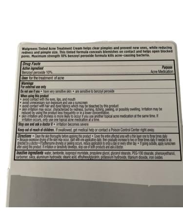 Walgreens Maximum Strength Tinted Acne Treatment Cream - Fast-Acting Solution for Clearer Skin - Buy Online on GoSupps.com